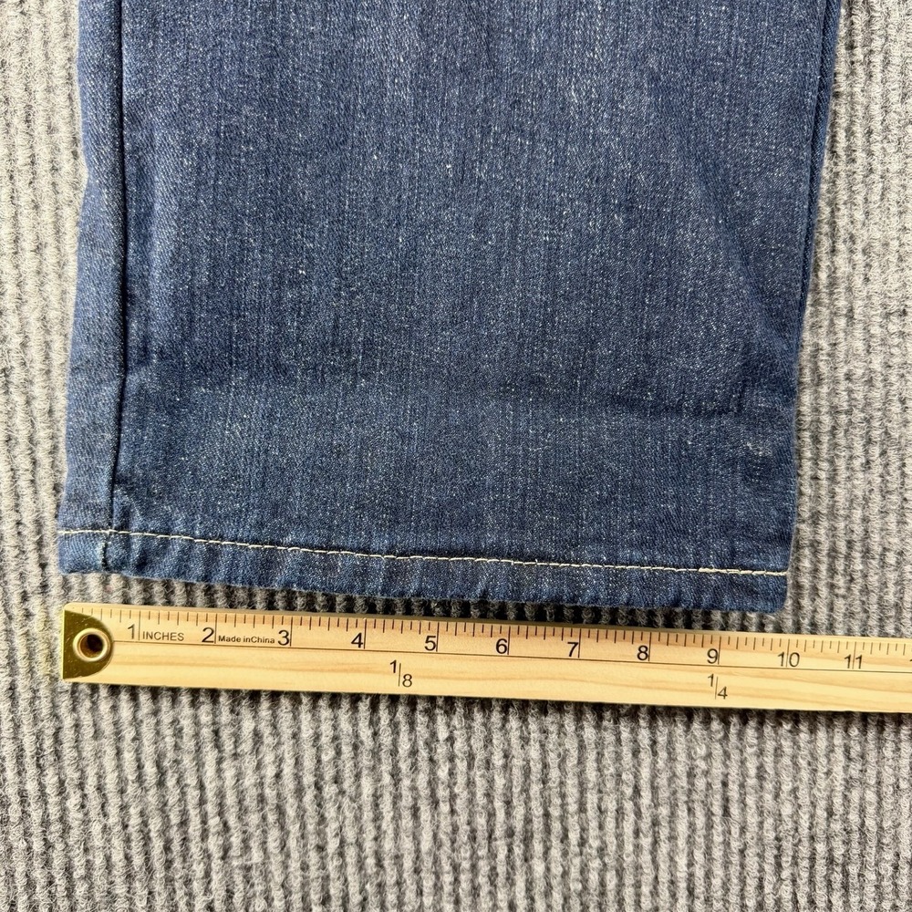 Dickies Flannel Lined Jeans Women 16 Straight Leg Red Plaid Workwear - Picture 10 of 10